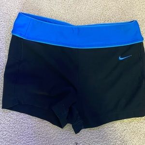 Black and blue Nike spandex shorts